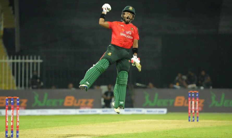 Parvez Hossain Emon hits 53-ball hundred as Bangladesh brush off UAE